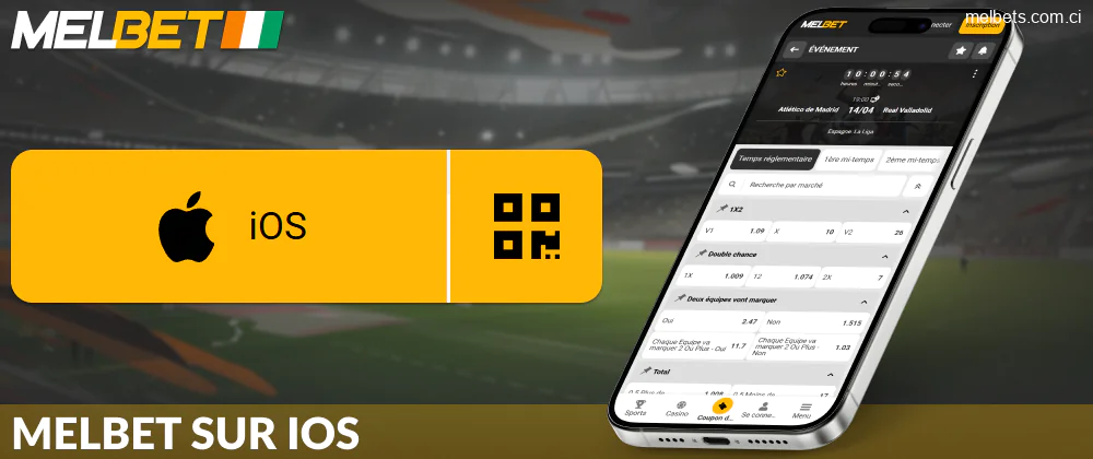 Application Melbet Côte d'Ivoire pour iOS