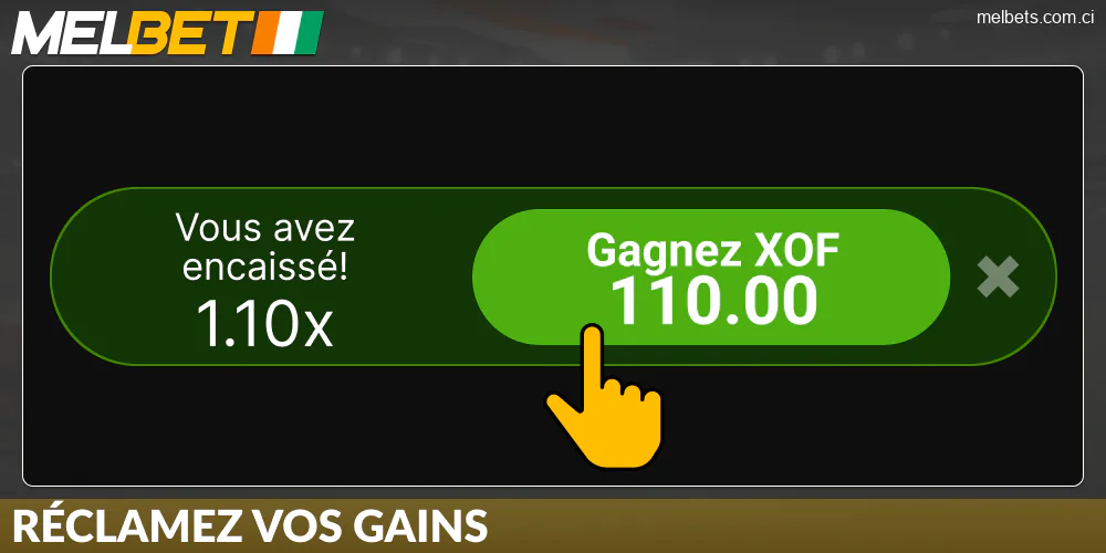 Encaissez vos gains dans Aviator Melbet CI